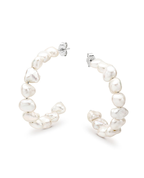 The Emily Hoops 6-7mm Pearl