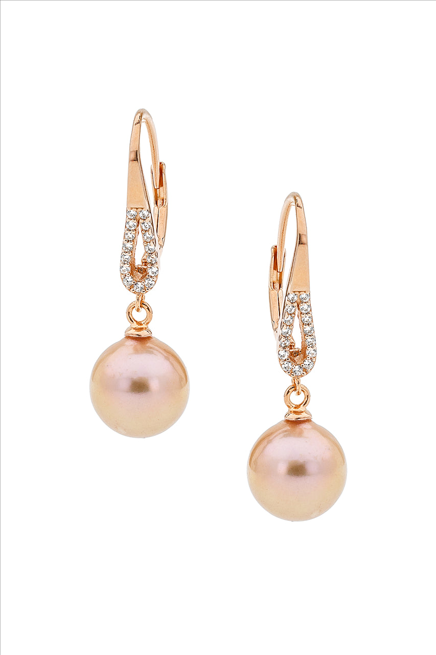 Pink Edison Freshwater Pearl Drio Earrings