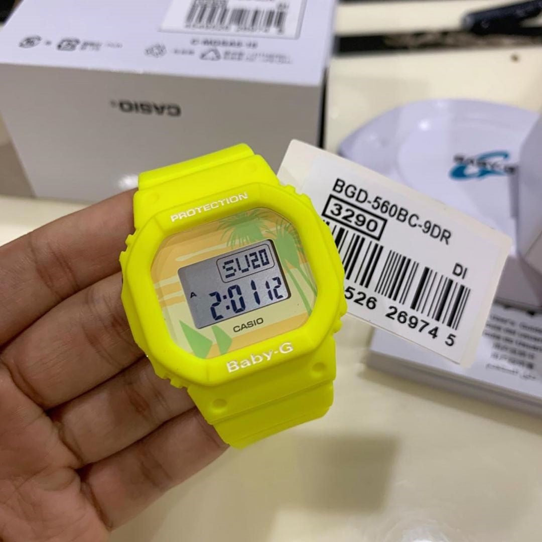 Casio Baby-G Special Color Models Yellow Resin Band Watch BGD560BC-9D
