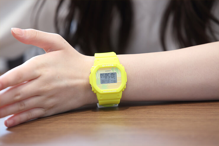 Baby g shock deals yellow watch