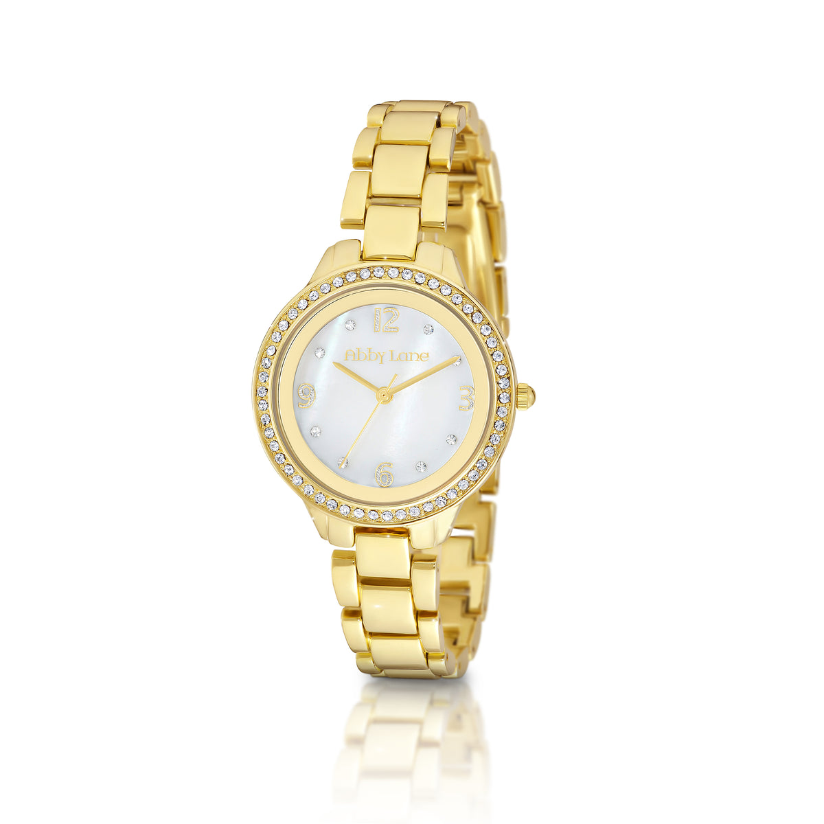 Abby Lane &#39;Emily&#39; Collection Ladies Watch Goldtone Case and Mother of Pearl Dial