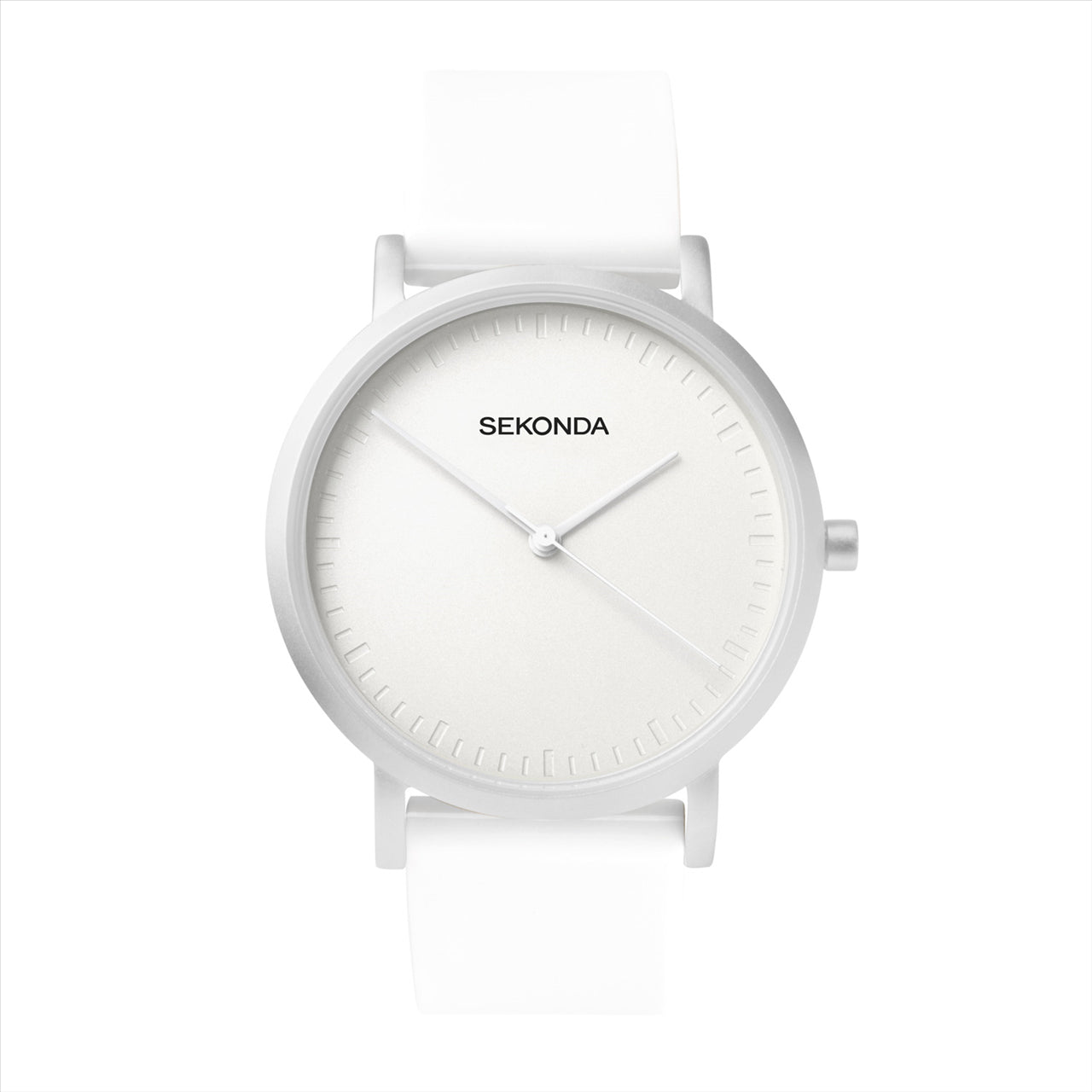Sekonda Palette Ladies Watch Silver Case White Silicone Strap with Burrows Jewellers