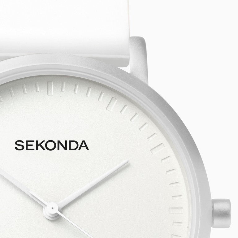 Sekonda Palette Ladies Watch | Silver Case & White Silicone Strap with White Dial