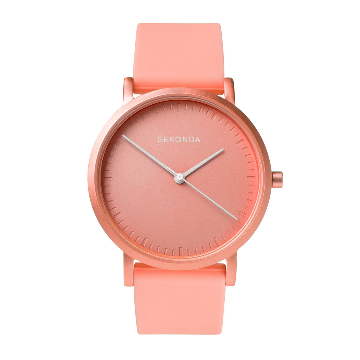 Sekonda Palette Ladies Watch | Coral Case &amp; Silicone Strap with Coral Dial