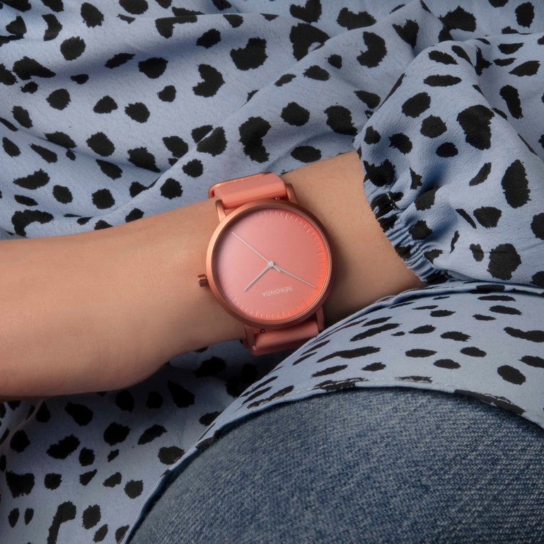 Sekonda Palette Ladies Watch | Coral Case & Silicone Strap with Coral Dial