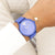 Mineral Blue Oozoo Watch With Mineral Blue Leather Strap