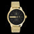 Gold Coloured Oozoo Watch With Gold Coloured Metal Mesh Bracelet