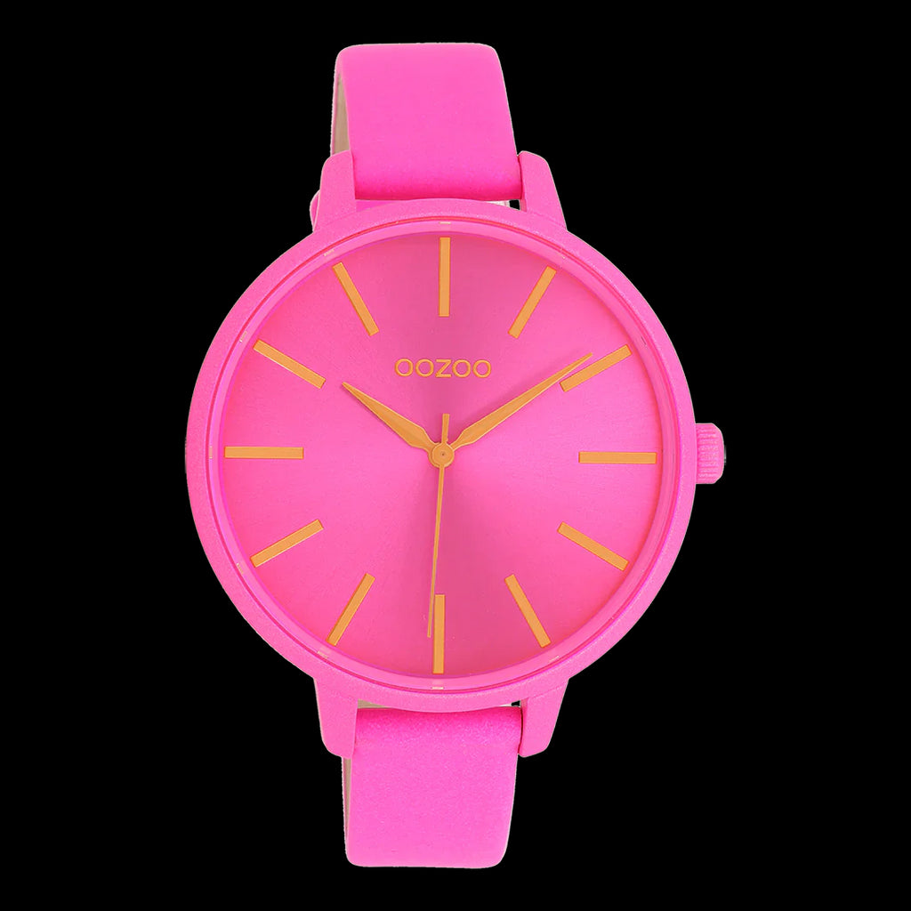 Oozoo Neon Pink and Neon Orange Ladies Watch