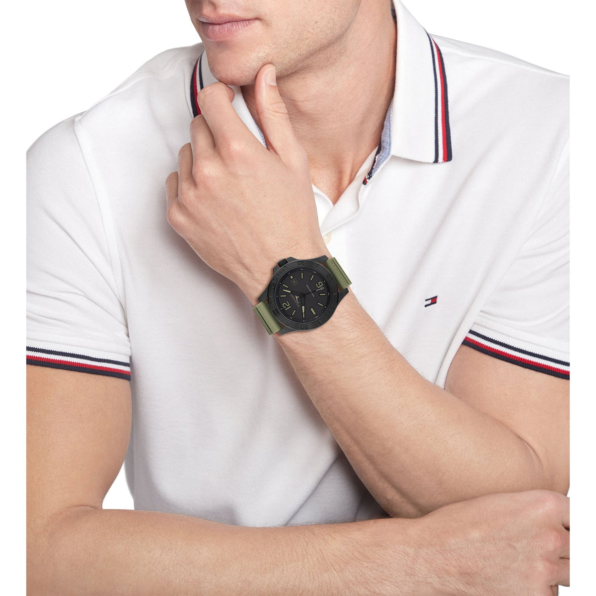 Tommy Hilfiger Green "Ryan" Collection Men's Watch
