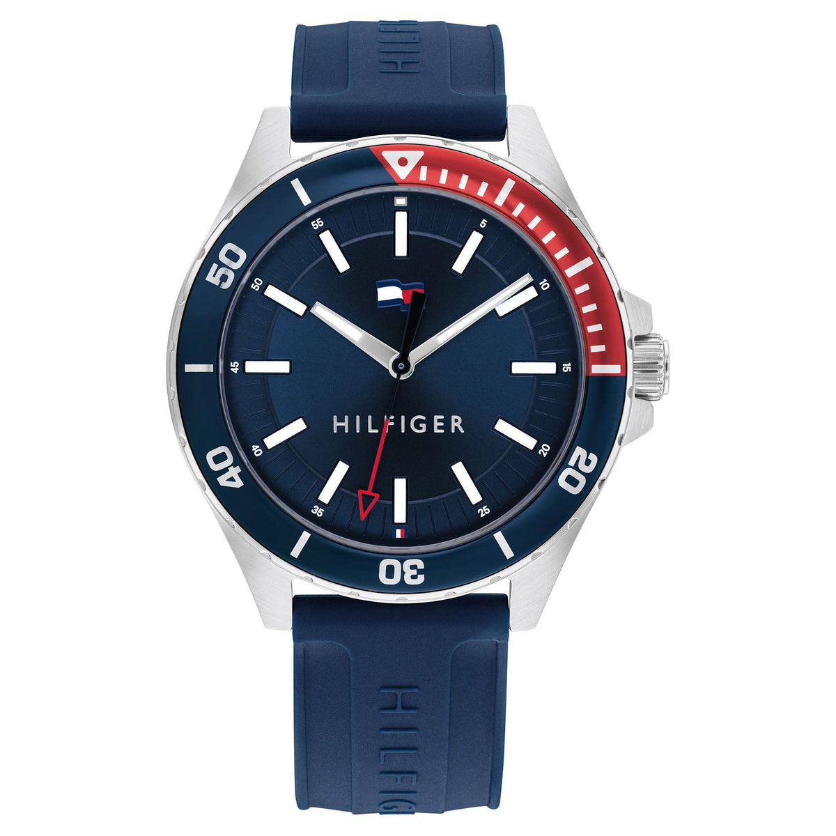 Tommy Hilfiger &quot;Logan&quot; Collection Navy Silicone Band Men&#39;s Watch