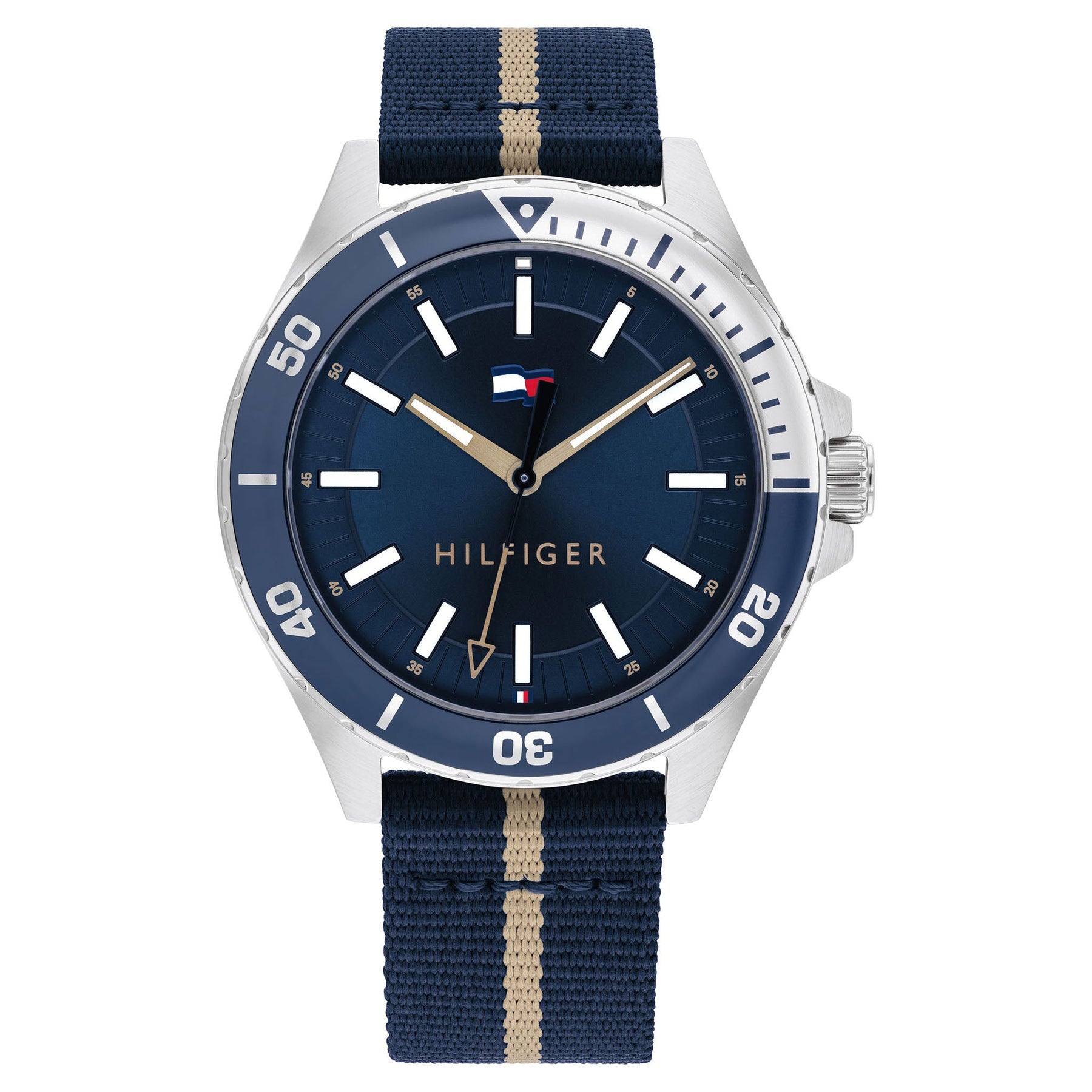 Tommy Hilfiger "Logan" Collection Blue Fabric Band Men's Watch