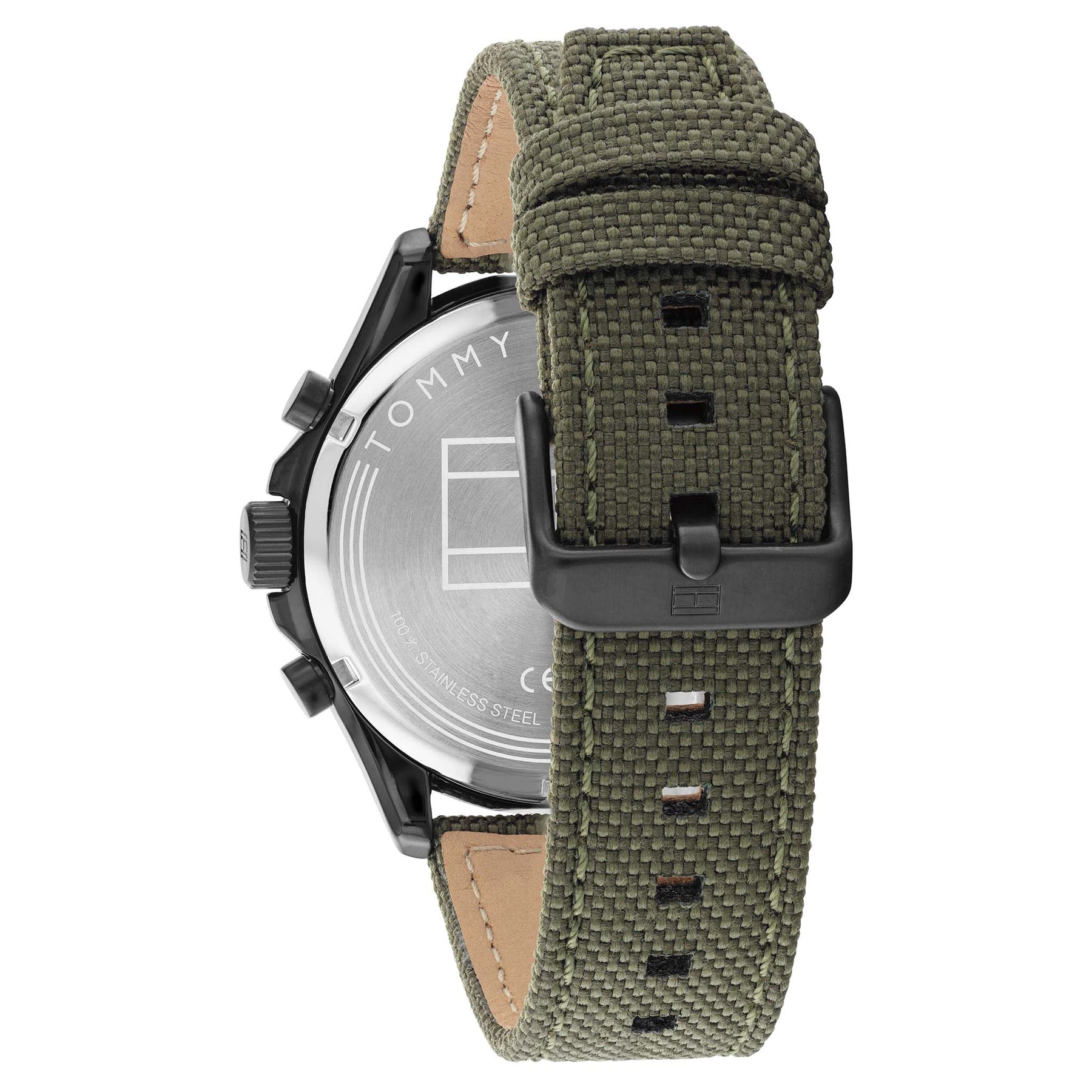 Tommy Hilfiger "Axel" Collection Green Nylon Black Dial Men's Multi-function Watch