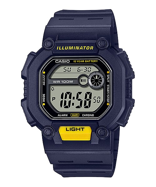Casio Illuminator Digital Quartz Blue Resin Band Watch