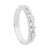 Ellani Sterling Silver Double Row Ring