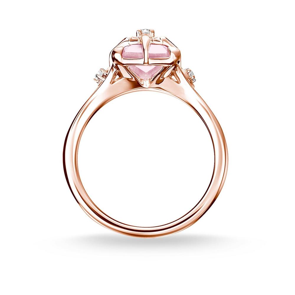 Thomas Sabo Pink Stone with Star Ring Size 56