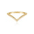 Georgini Gold Rock Star V Ring- Size 7