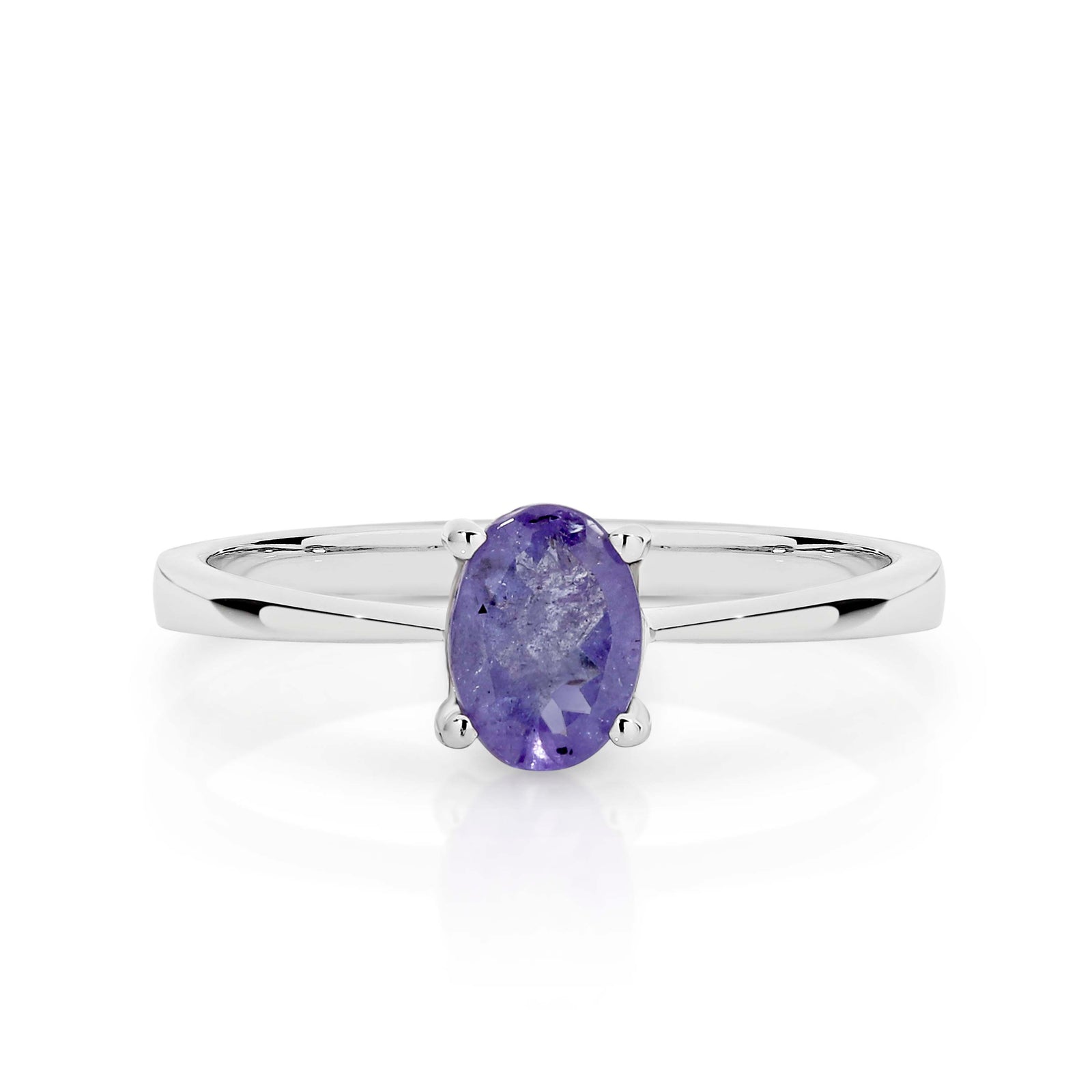 Sterling Silver Tanzanite Oval Ring