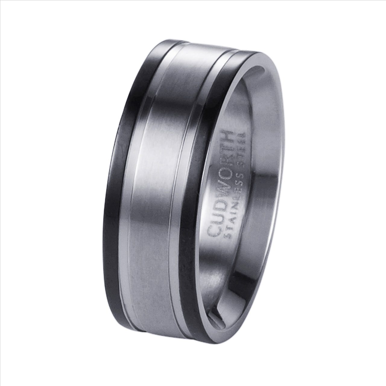 Cudworth Stainless Steel And Ion Plated Black Ring