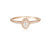 Georgini Aurora Glow Ring Rose Gold Size 9