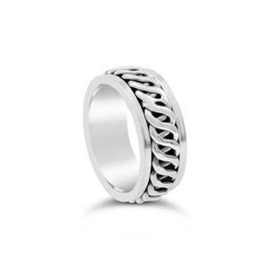 Sterling Silver Mens Spin Ring