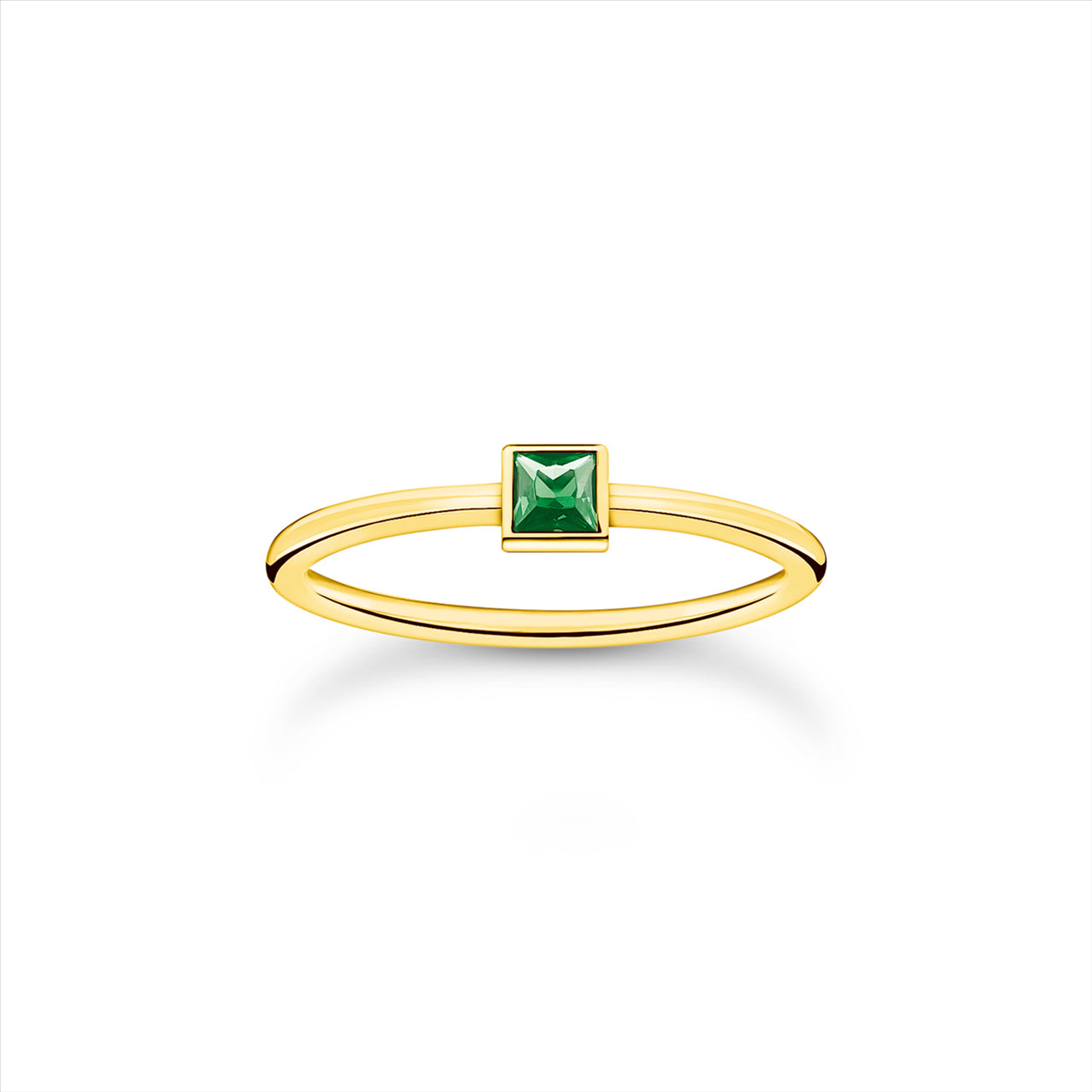 Thomas Sabo Green Cubic Zirconia Gold Ring