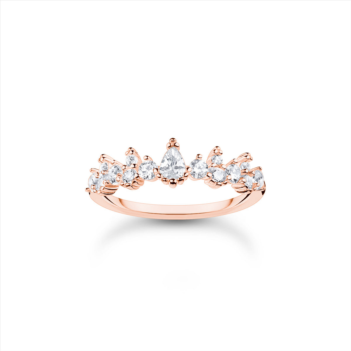 Thomas Sabo Rose Gold Snow Crystal Ring