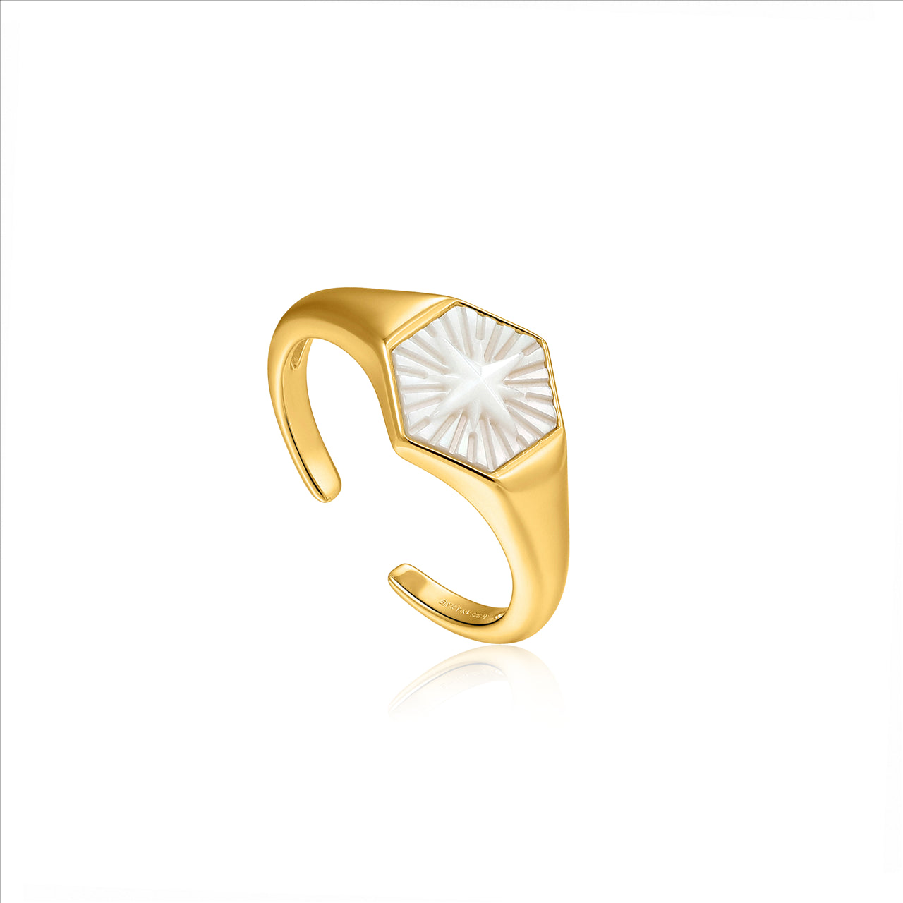 Ania Haie Compass Emblem Gold Adjustable Ring