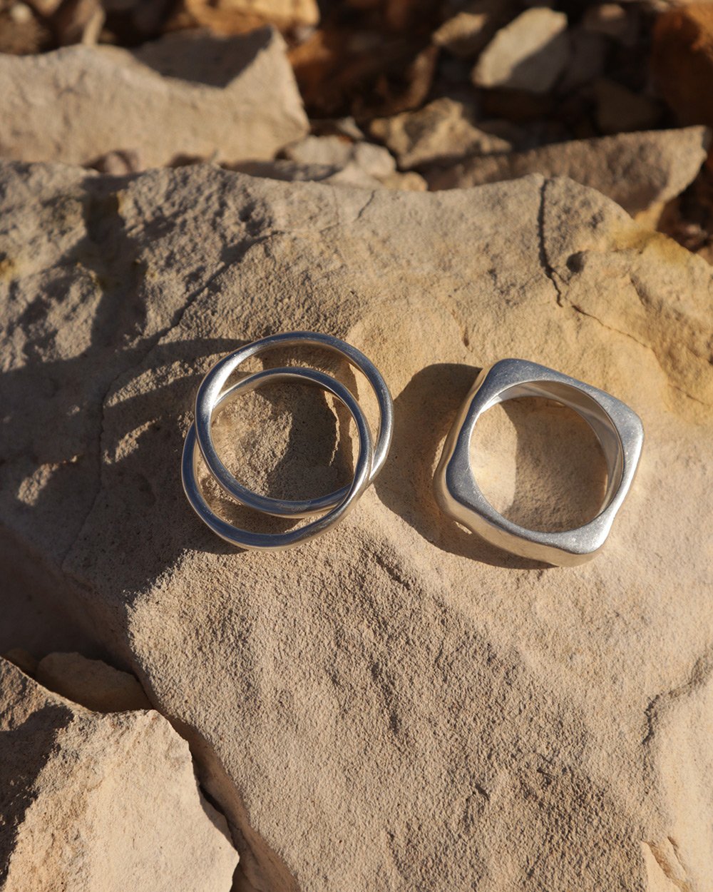 Kirstin Ash Silver Botanica Double Ring