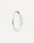 PDPAOLA Dainty Sterling Silver Ring with White Zirconia