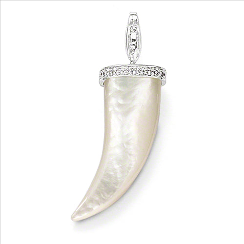 Thomas Sabo Sterling Silver White Mother of Pearl Tooth Pendant