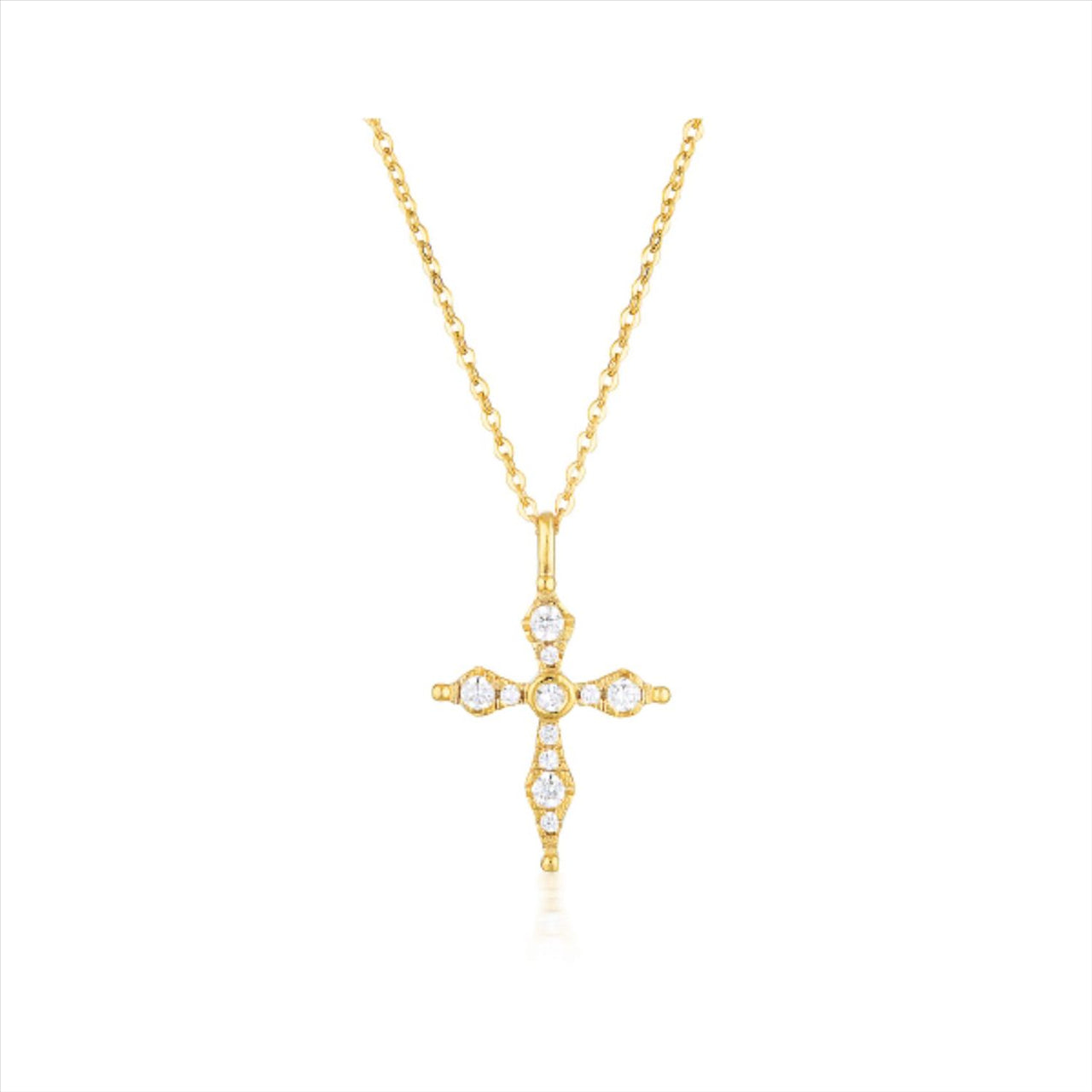 Georgini Bless Mini Cross Gold