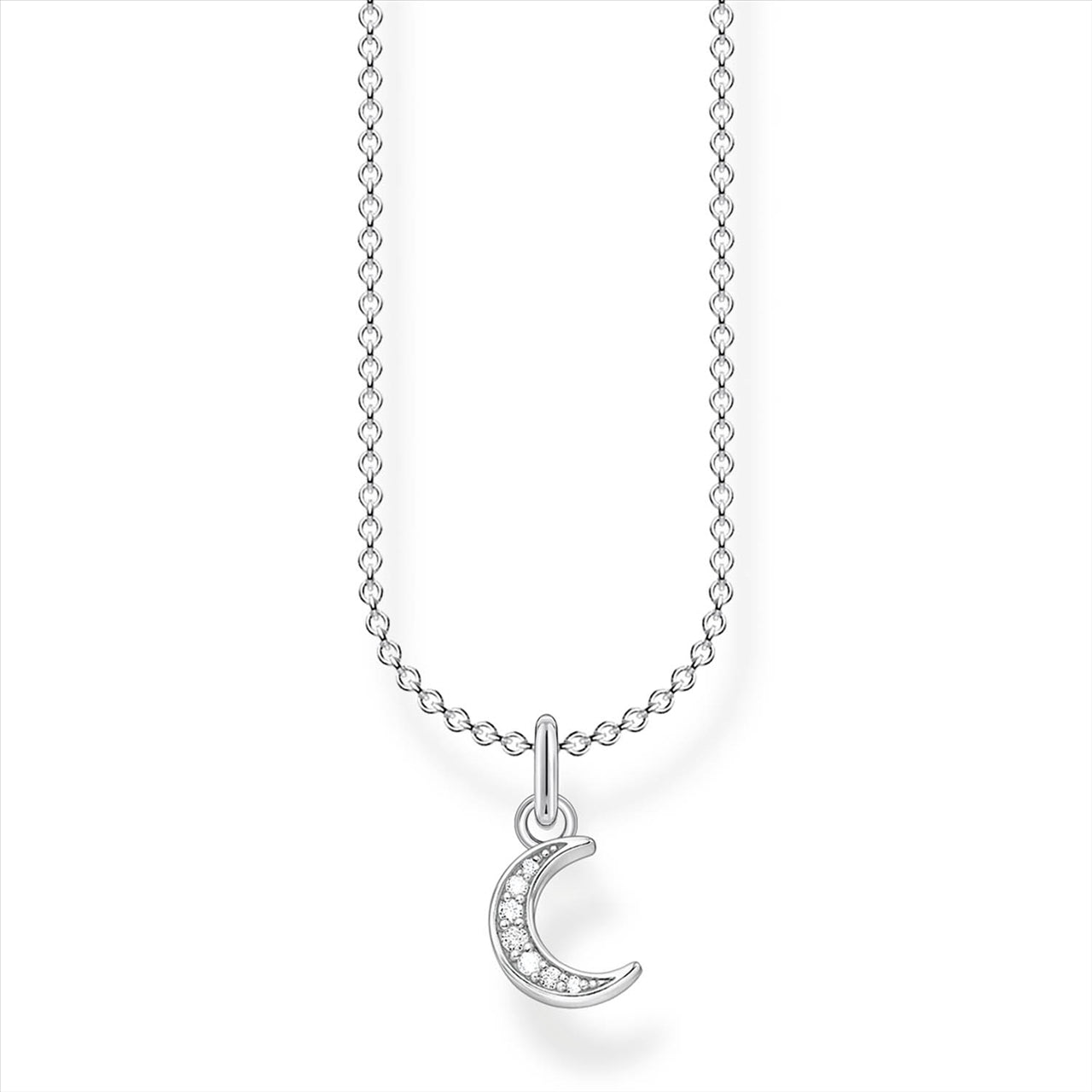 Thomas Sabo Silver Moon Necklace 38-45cm