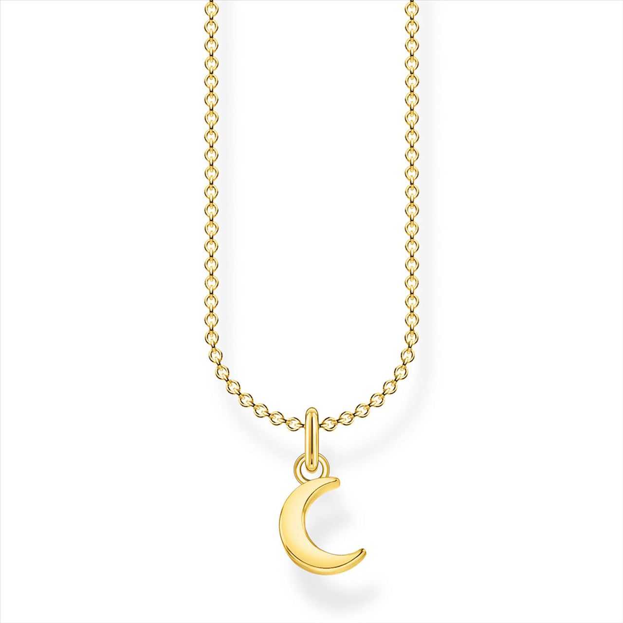 Thomas Sabo Gold Plated Charming Moon Necklace 38-45cm