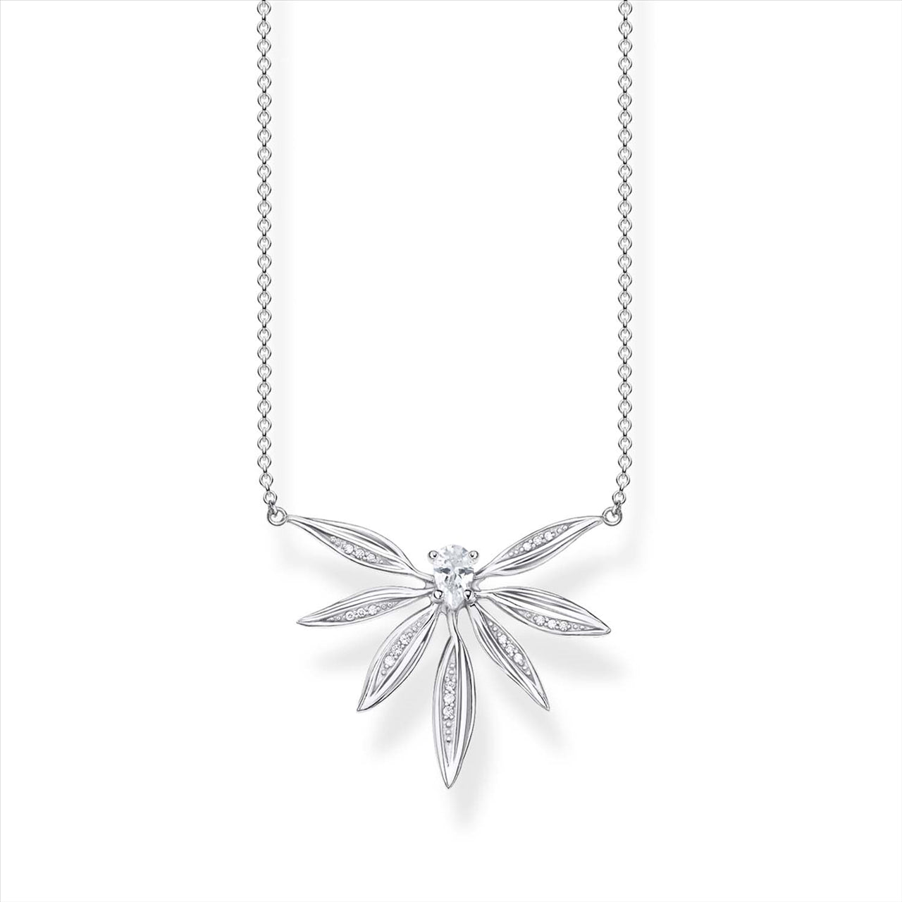 Thomas Sabo Leaves Silver Necklace 40-45cm