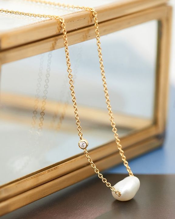 Ania Haie Gold Pearl Necklace. 14ct Gold Plated. Design:N019-02G