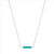 Ania Haie Bright Teal Enamel Bar Silver Necklace