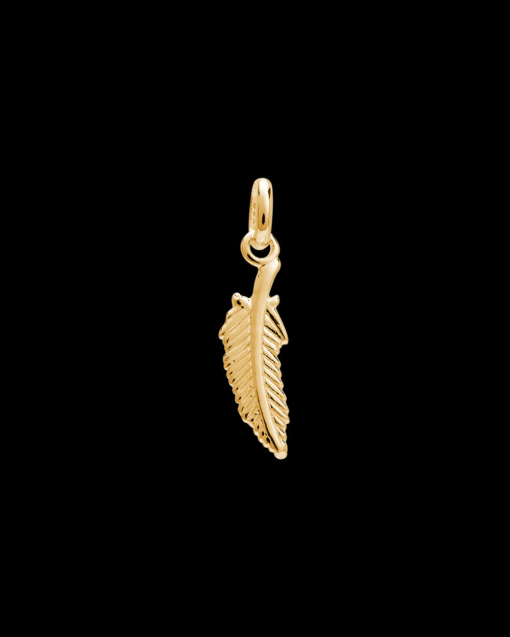 Feather Charm 18K Gold Vermeil