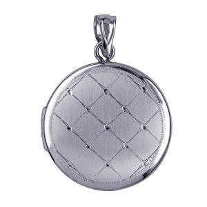 Sterling Silver Criss-Cross Pattern Locket
