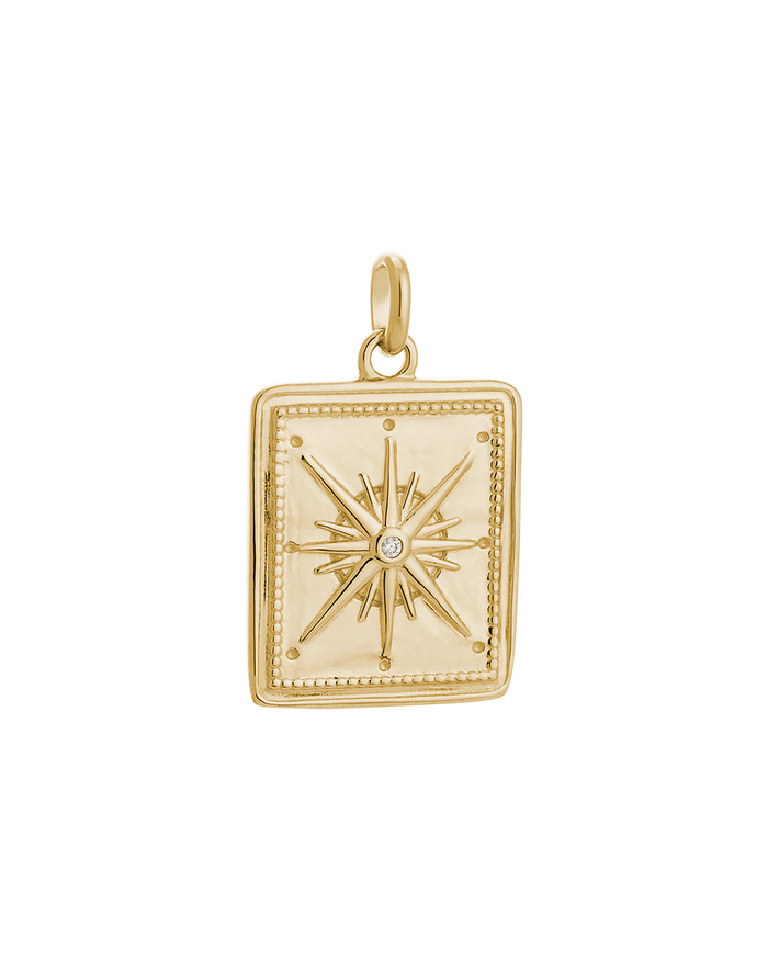 Kirstin Ash 18ct Gold Vermeil True North Coin Pendant