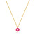 Ania Haie Neon Pink Enamel Disc Gold Necklace