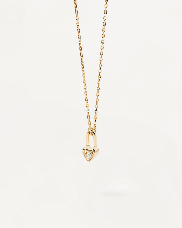 PDPaola Heart Padlock Necklace