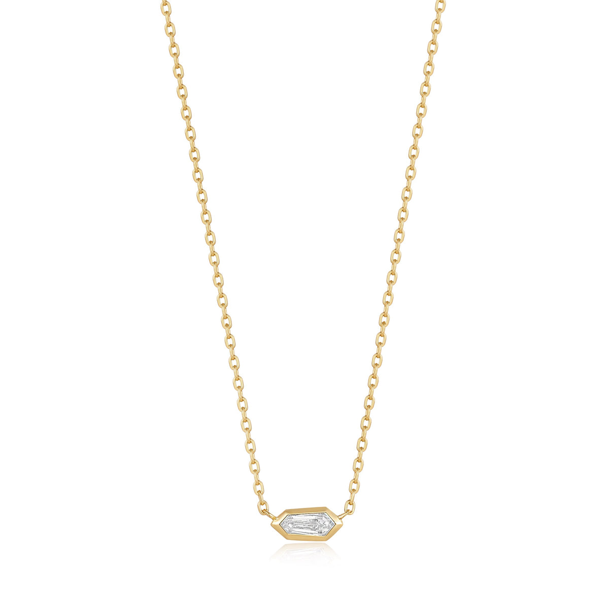 Ania Haie Gold Sparkle Emblem Chain Necklace