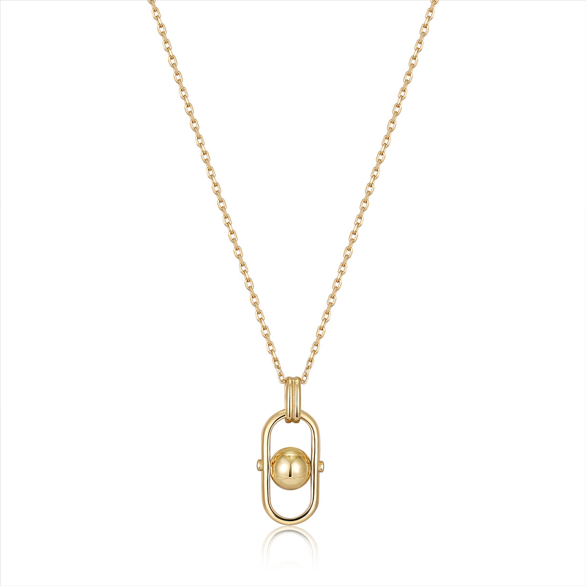 Ania Haie Gold Orb Link Drop Pendant Necklace