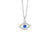 Ellani Blue Cubic Zirconia Evil Eye Bezel Set