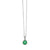 Sterling Silver Adjustable Belcher Chain Necklace With 8mm Round Chrysoprase Pendant