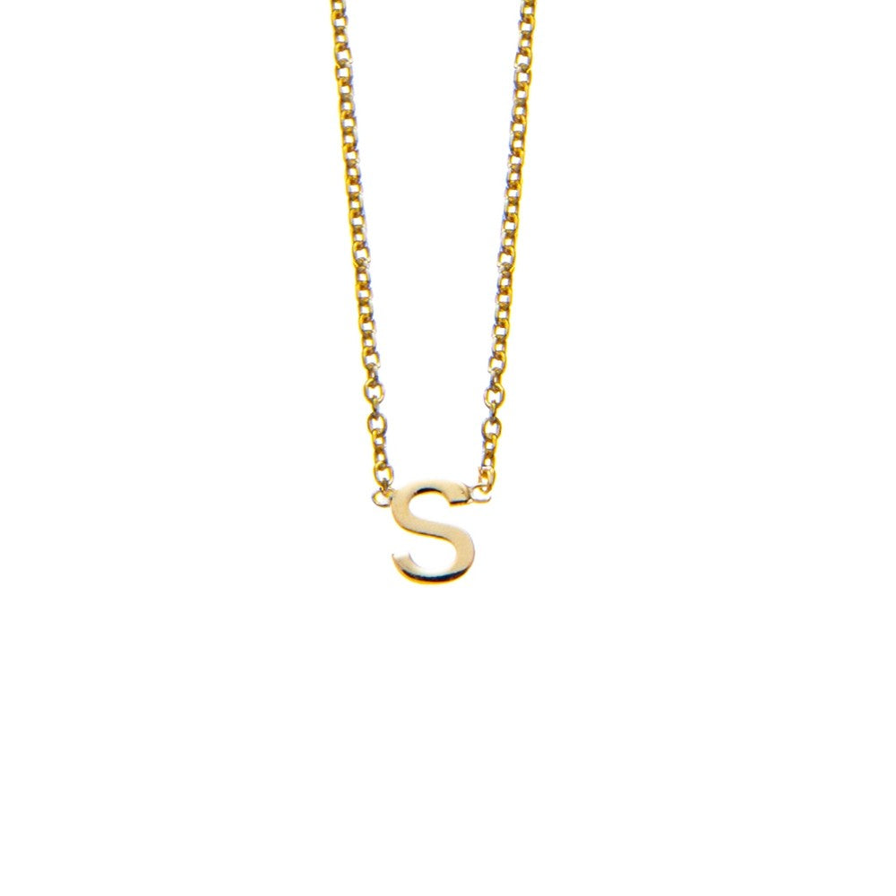 Sterling Silver Necklace With Initial Pendant