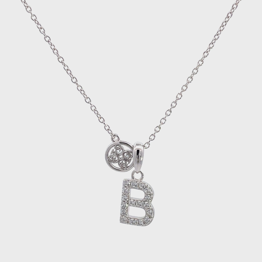 Georgini Luxury Letters B Initial Pendant Silver