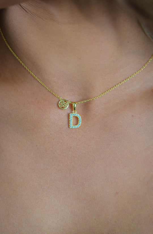 Georgini Luxury Letters D Initial Pendant Gold