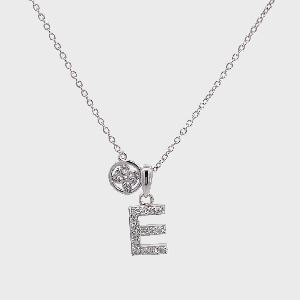 Georgini Luxury Letters E Initial Pendant Silver