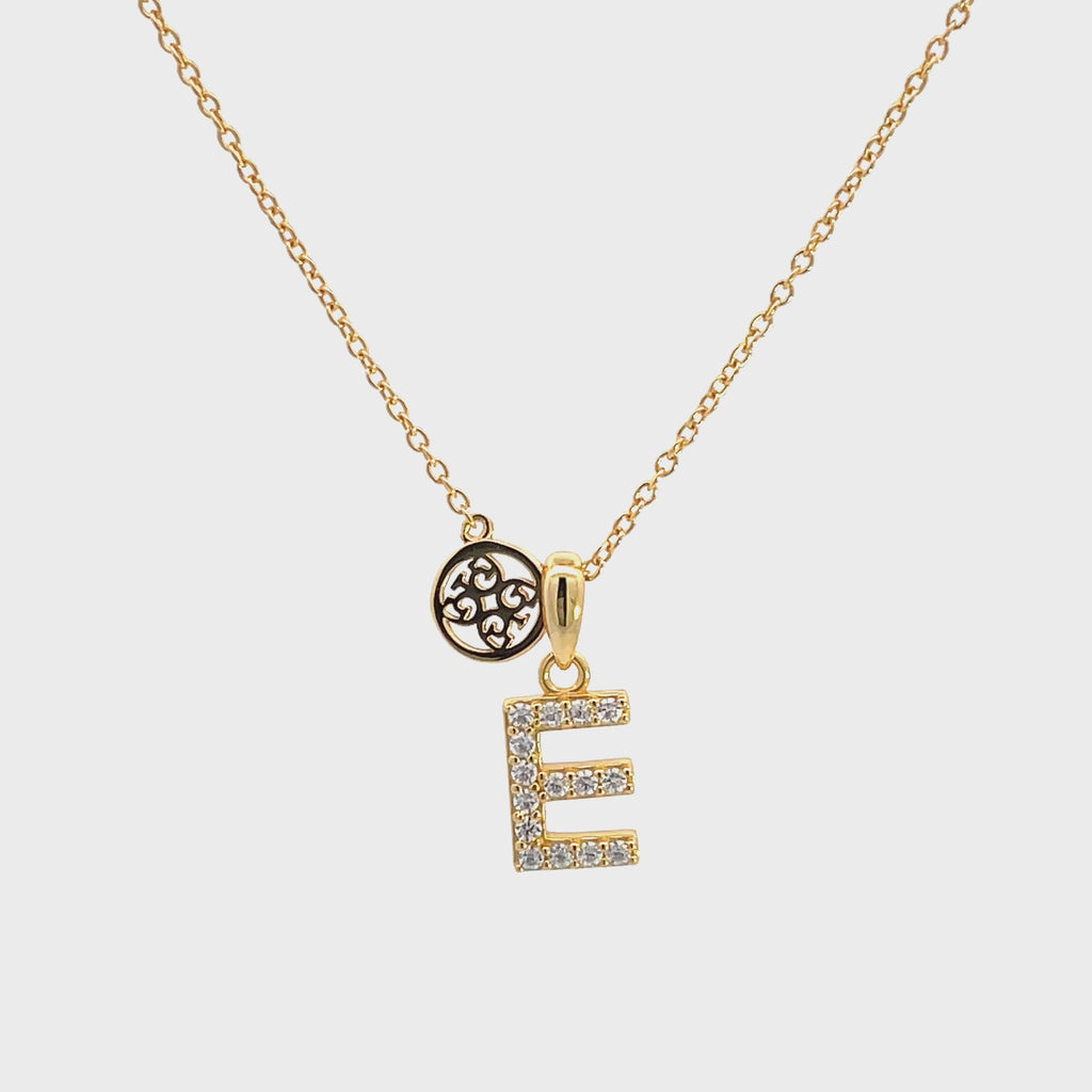 Georgini Luxury Letters E Initial Pendant Gold
